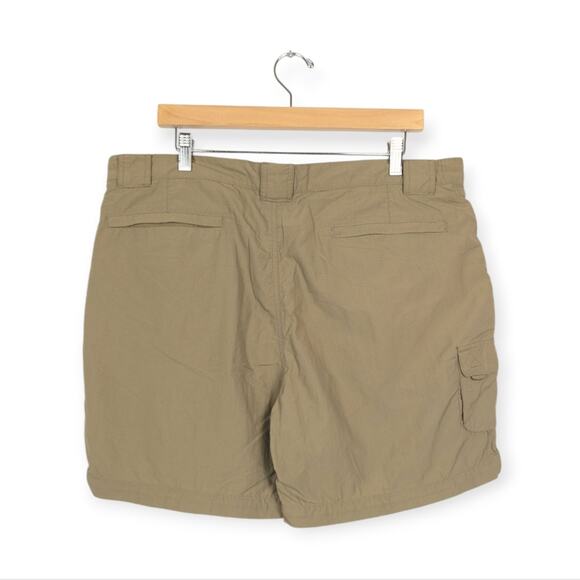L.L. Bean Mens Shorts Vintage Tan Khaki Outdoor Cargo Shorts Size L - Picture 2 of 7